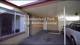 Video overview for 4/22 Mathias Avenue, Cumberland Park SA 5041