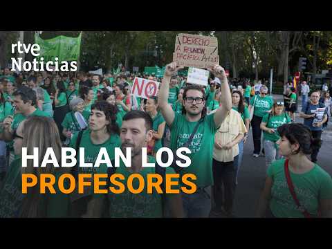 Nueva jornada de huelga y movilizaciones del sector educativo en Madrid | RTVE Noticias