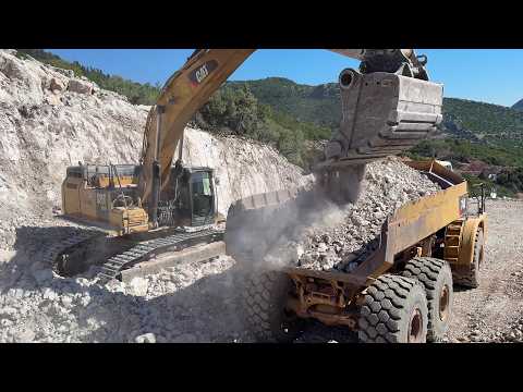 In-Depth Look at Heavy Equipment: Cat 352F Excavator, Cat 740 Trucks, D8 Dozer & Hamm H20i Roller in Action