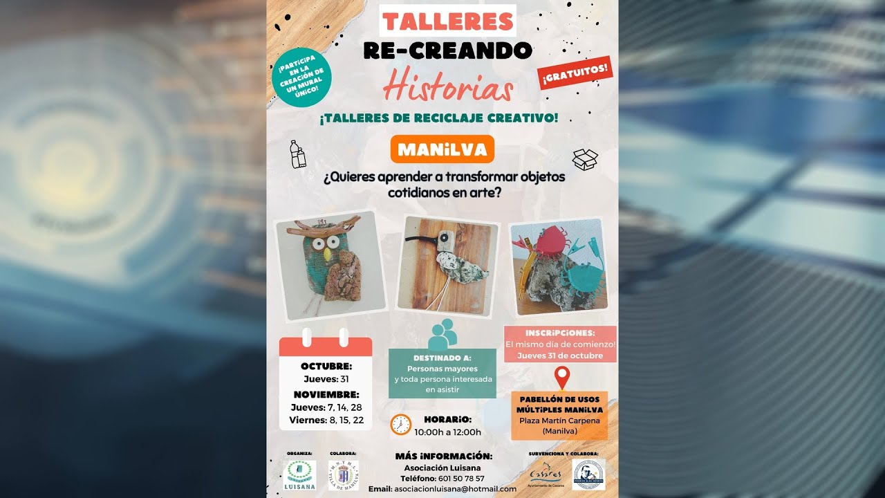 Vuelven los talleres Re-creando historias
