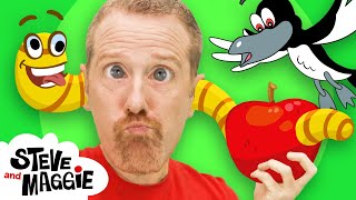 Fruit Magic for Kids with Steve and Maggie | Halloween Piñata Party | Wheels on the Big Toy Bus