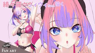 綺々羅々ヴィヴィちゃんの水着衣装案を描く_4