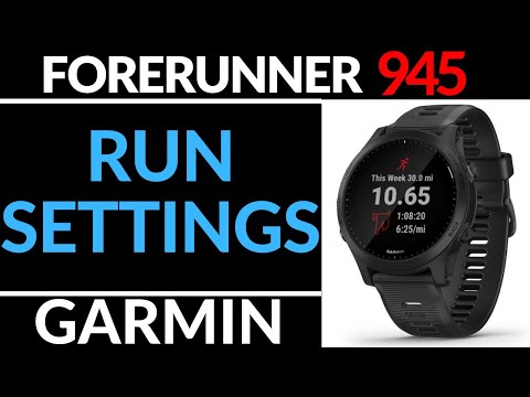 Running Settings - Garmin Forerunner 945 Tutorial