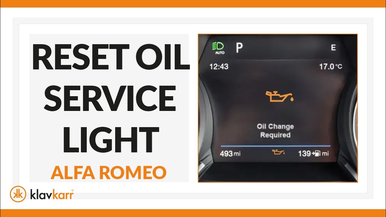 [TUTO] Reset oil service light ALFA ROMEO