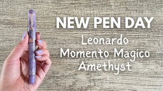 #newpenday // First Pen of 2026 // Leonardo Momento Magico Amethyst - Elastic EF nib! #fountainpen