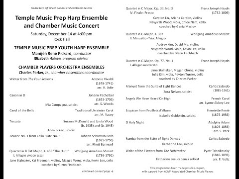 2019 12 14 CGYM Winter Concert   1  Vivaldi Winter & 2  Canon