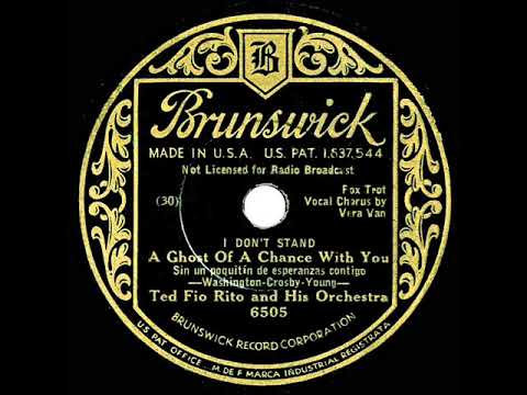 1933 Ted Fio Rito - (I Don’t Stand) A Ghost Of A Chance With You (Vera Van, vocal)