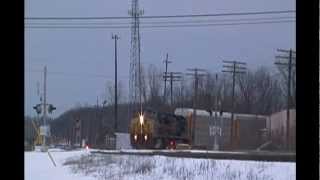 preview picture of video 'CSX Q231 @ Plymouth, MI - 2/23/2013'