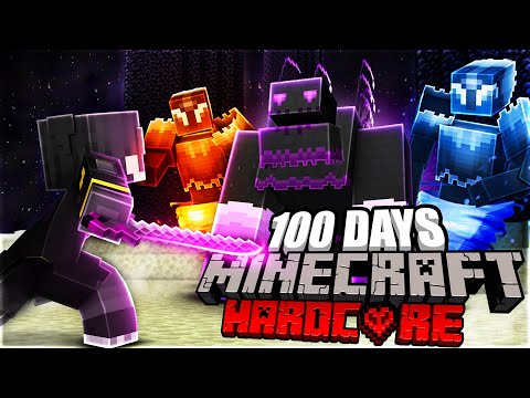 I Survived 100 Days as an ENDER KNIGHT in Hardcore Minecraft...