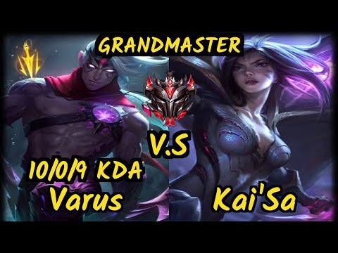 PNG Matsu (VARUS) vs KAI'SA - 10/0/9 KDA BOTTOM ADC GAMEPLAY - BR Ranked GRANDMASTER