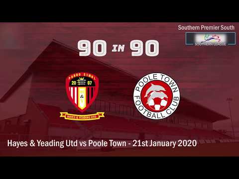 Hayes & Yeading Utd v  Poole Town | 90in90 HIGHLIGHTS | 21st Jan 2020