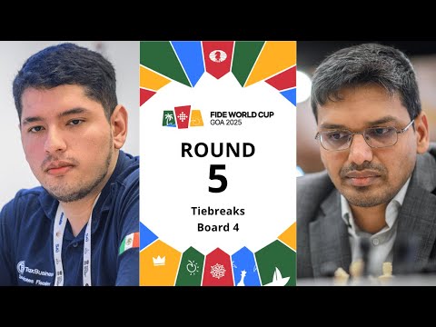 🇲🇽 Martinez Alcantara – Harikrishna Pentala 🇮🇳 | FIDE World Cup 2025 | Round 5 | Tiebreaks |Board 4