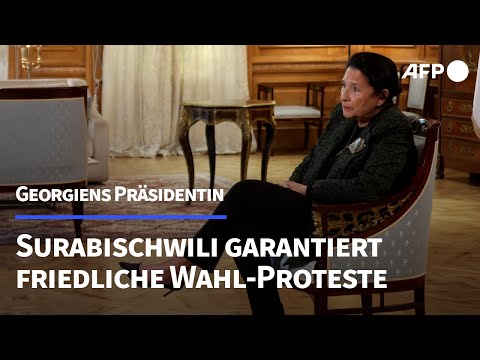 Georgien: Präsidentin Surabischwili garantiert friedliche Wahl-Proteste | AFP