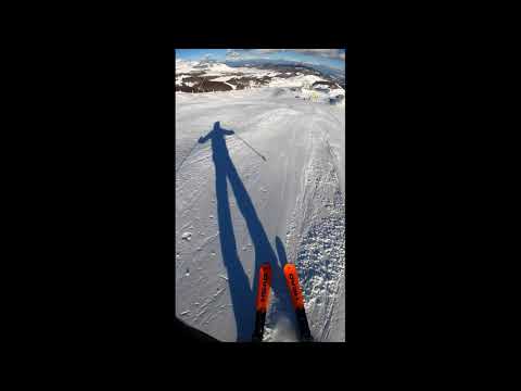 SCI - ROCCARASO - GOPRO -  POV 2,000 m - Pendenza, ghiaccio e dunette - Fail finale.
