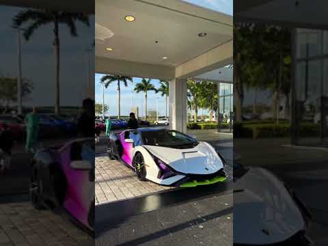 Would you take this? #Lamborghini #Sian#hypercar#joker#GreenPuperple#supercars#miami#lambo#37#fast