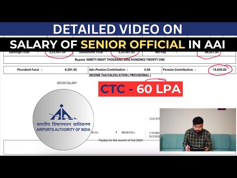 Real Salary Slip of Senior AAI Official | AAI GATE 2024  Common Cadre Finance Law ATC | CTC 60 LPA