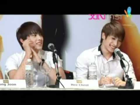100911 ZE:A Heechul wants to be which SNSD member? (Press Conference)