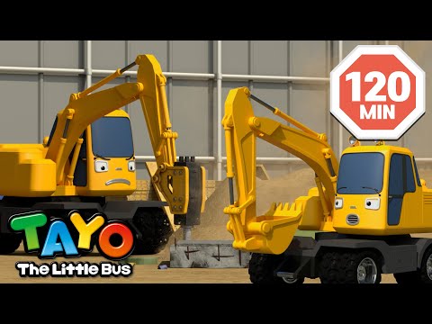 Tayo Teatro de Personajes | El Mejor Momento de Excavadora, Poco! | Tayo El Pequeño Autobús Español