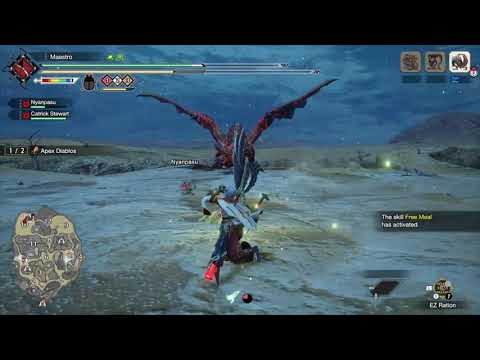Monster Hunter Rise - Palico Kill Steals Apex Diablos