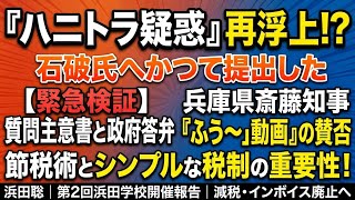 兵庫県斎藤知事の皿うどん「ふう～」動画、石破さん北朝鮮ハニトラ疑惑？、シンプルな税制の重要性、等