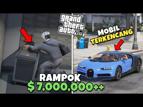 MISI EPIC PERAMPOKAN 3 BANK TERBESAR PAKE MOBIL TERKENCANG!! - GTA 5 MOD