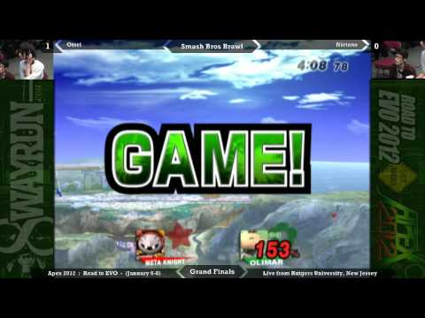 Apex 2012 - Brawl Singles: Otori (Meta Knight) vs. Nietono (Olimar) GF