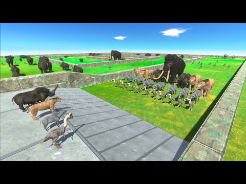 Prehistoric Mammals Vs Prehistoric Mammals DeathRun - Animal Revolt Battle Simulator