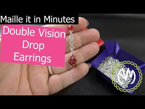 Chain Maille Project Video - Double Vision Drop Earrings