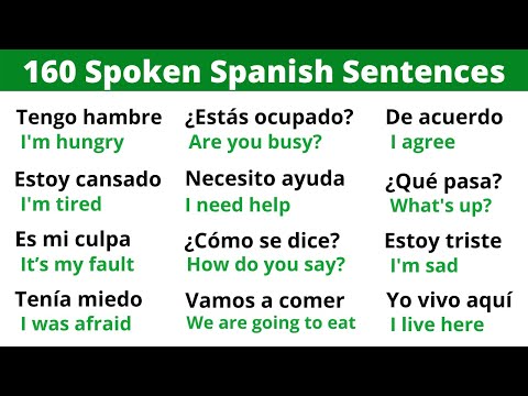 Learn Spanish Phrases for Everyday life in 20 minutes.