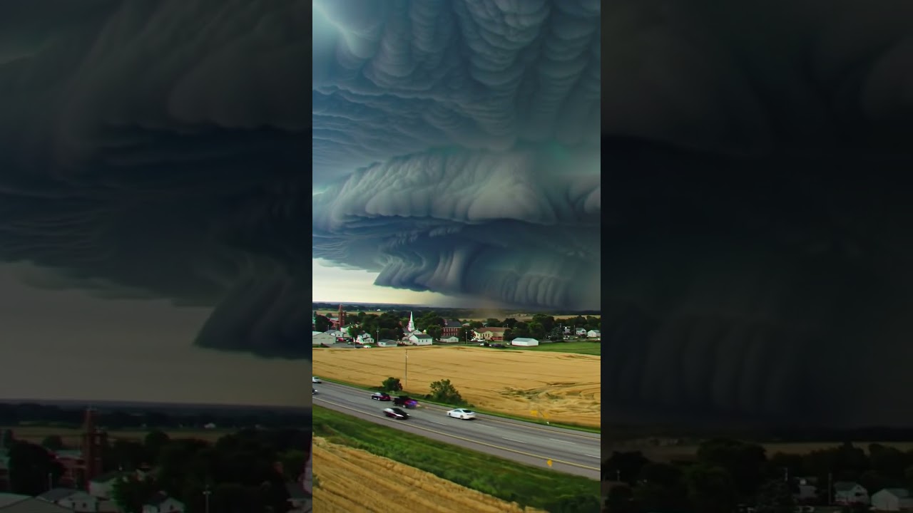 GIANT Super Cell in South Iowa 😱 #storm #tornado #supercell #viralvideo #shorts #severeweather