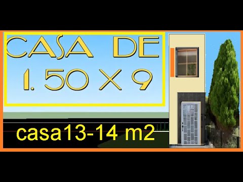 5  "MINICASA CASA - TINY HOUSE "2 x10  m2 " 1.50 m de ancho para ciudad  " casas angostas y largas"