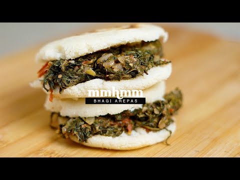 Dasheen Bush Bhagi Arepas | Mmhmm