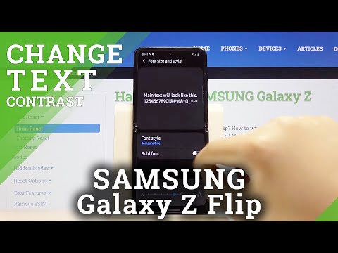 How to Activate High Contrast Text in SAMSUNG Galaxy Z Flip – Change Text Contrast