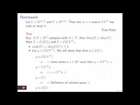 11.2.5 Rank k Approximation Part 2