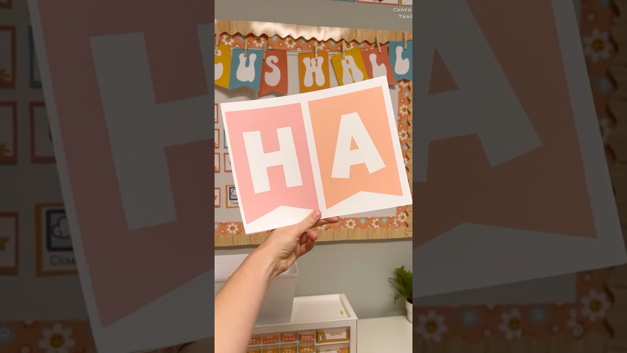 Stop buying your classroom banners and make them for free! ✨ #canvatutorial #teachers