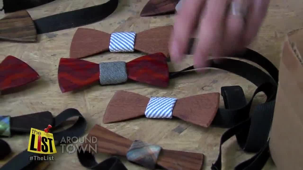 Wooden bow ties all the rage in men's fashion