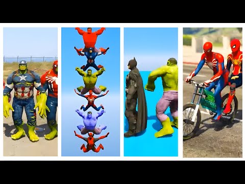 SUPERHERO MEGA BATTLE #1 MARVEL  AND DC SUPERHERO BATTLE SPIDERMAN VS IRONMAN VS FLASH VS SUPERMAN