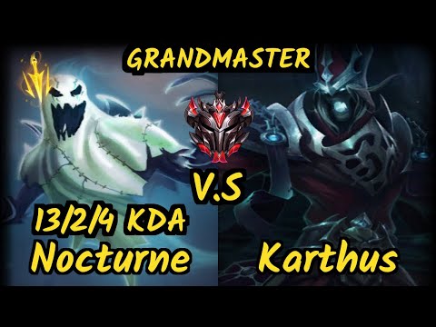 styllEE (NOCTURNE) vs KARTHUS - 13/2/4 KDA JUNGLE GAMEPLAY - EUW Ranked GRANDMASTER