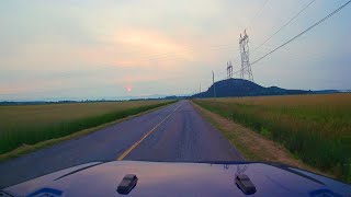 Sunset Journey Through Rural Québec in July