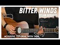 Bitter Winds - Dylan Gosset (Acoustic Tutorial with Tabs) - Includes Hammer-ons/Pull-offs