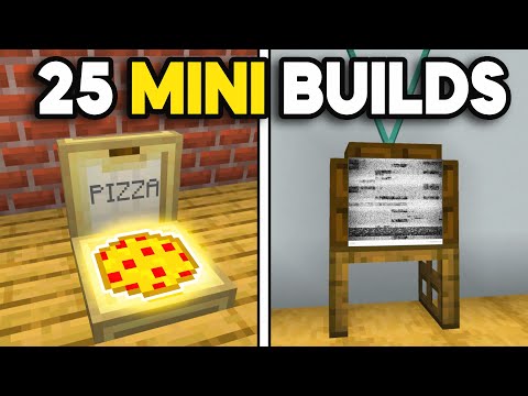 25 Mini Build Hacks in Minecraft!