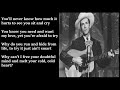 Hank Williams - Cold Cold Heart LYRICS