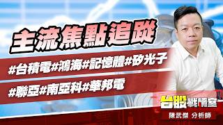 主流焦點追踨#台積電#鴻海#記憶體#矽光子#聯亞#南亞科#華邦電｜小武哥投資事務所｜陳武傑 (圖)