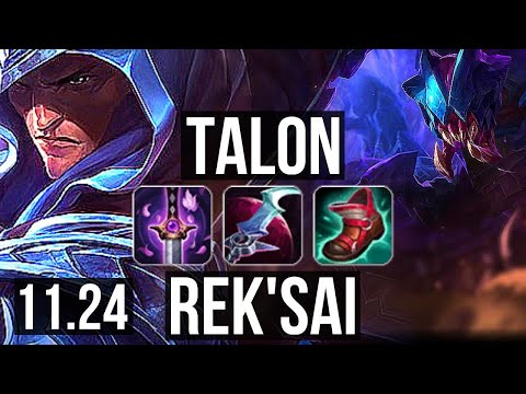 TALON vs REK'SAI (JNG) | 11/2/9, Rank 13 Talon | BR Grandmaster | 11.24