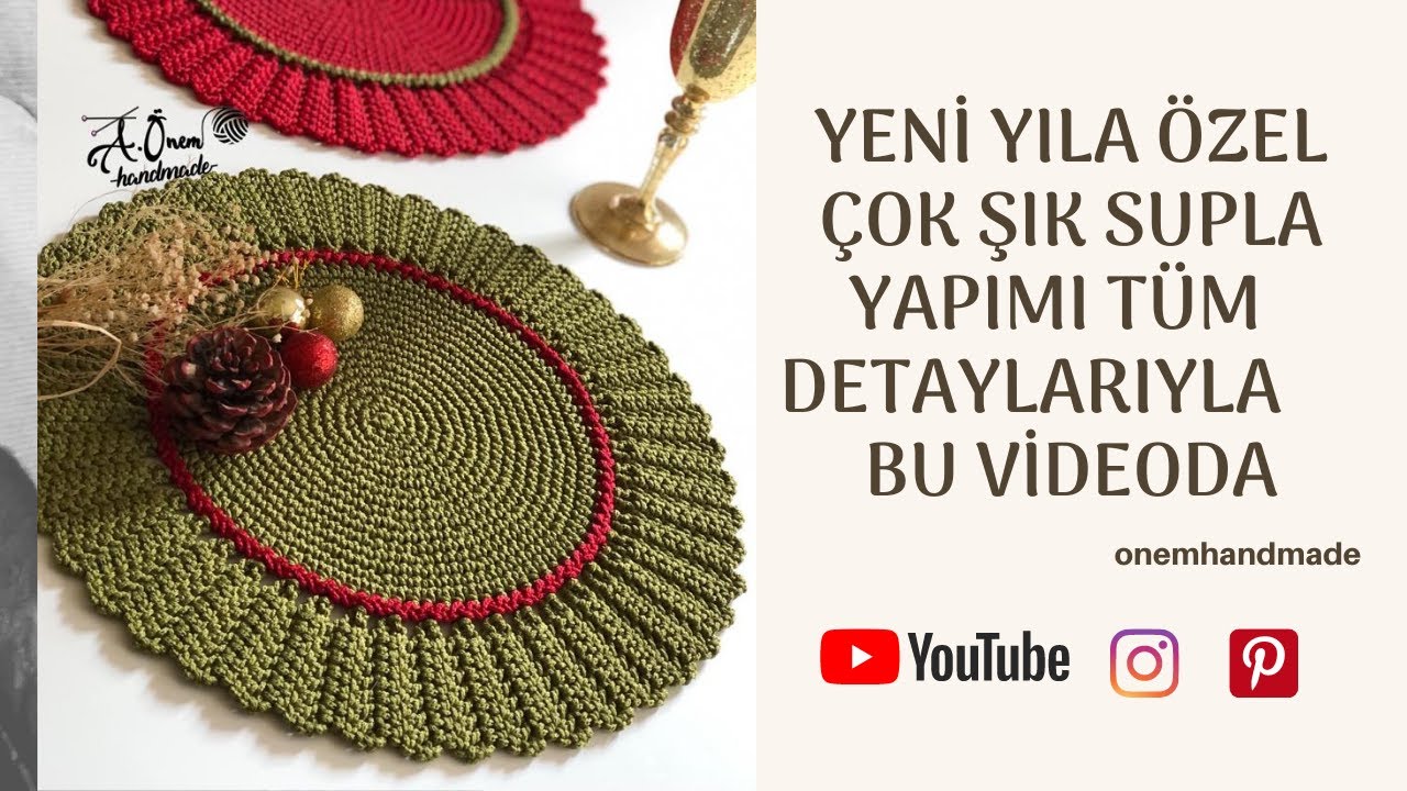 Yeni Yıla Özel Çok Şık Supla Yapımı / New Year Special Subplate Making / Sousplat