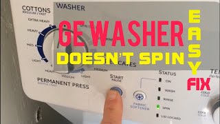 GE Washer Doesn't Spin - Fast Easy Fix