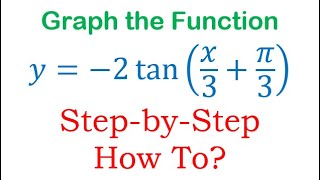 Download the video "How to Graph the Tangent Function y=-2 tan(x/2+pi/3) Step-by-Step Explanation"