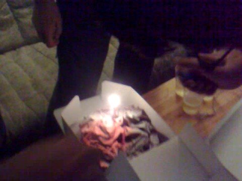 Nishu's cake cutting  - 3.10.2008 ..00.01 AM