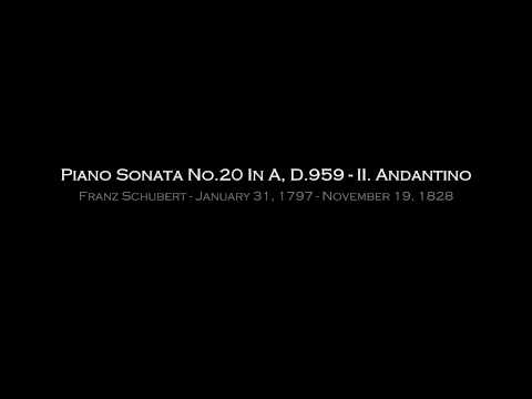 Franz Schubert: Piano Sonata No. 20 in A major, D. 959 II. Andantino