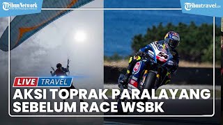 Aksi Toprak Razgatlioglu Paralayang sebelum WSBK Mandalika: I Believe I Can Fly